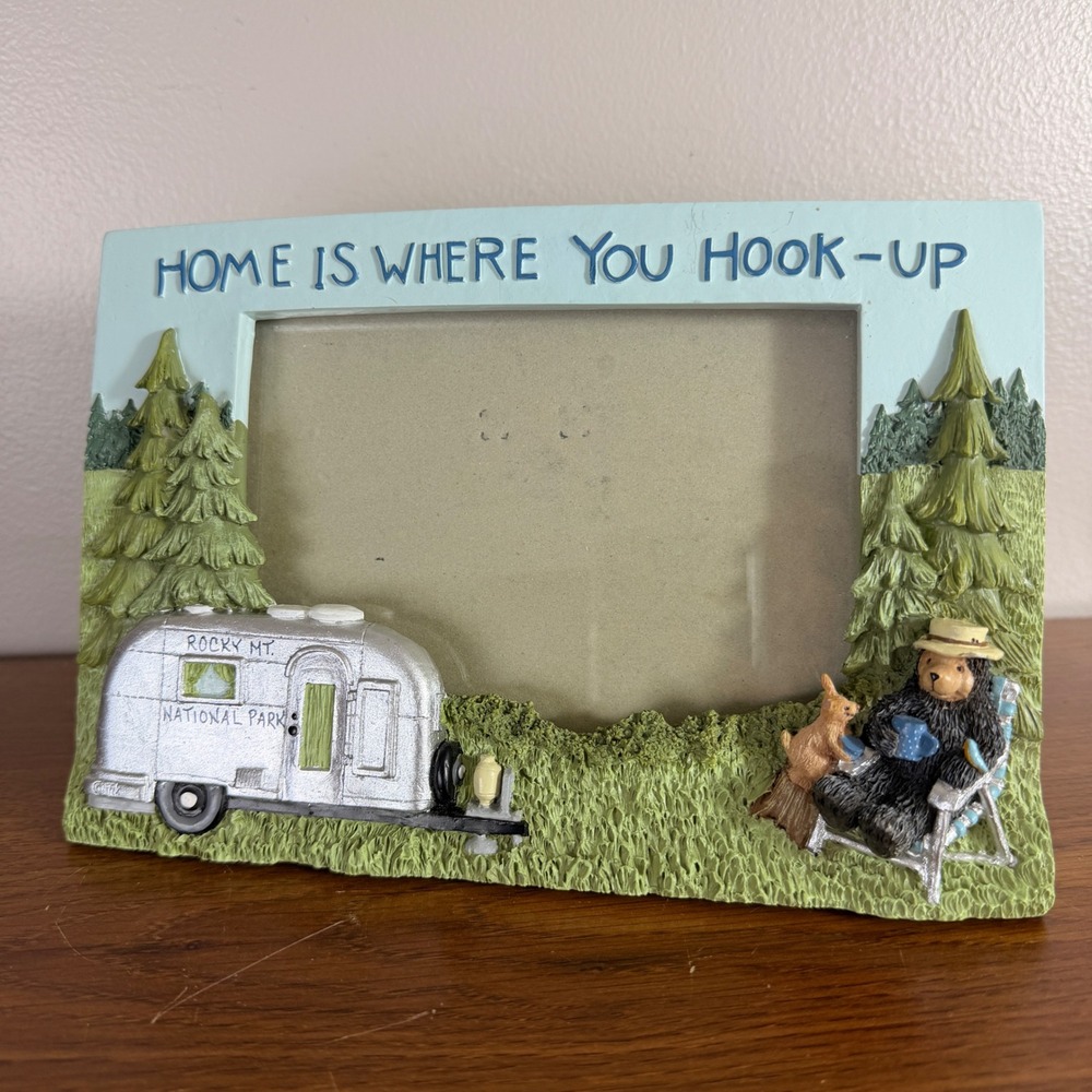 2004 Cape Shore RV Camper Photo Frame Rocky Mountain Bear Teresa Kogut Vintage